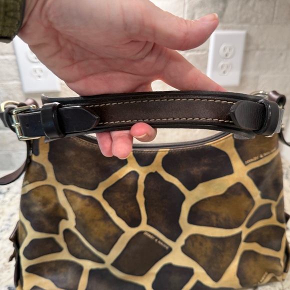 Dooney & Bourke GUC Vintage Giraffe Print Hobo Bag w/Dusty - Picture 3 of 8